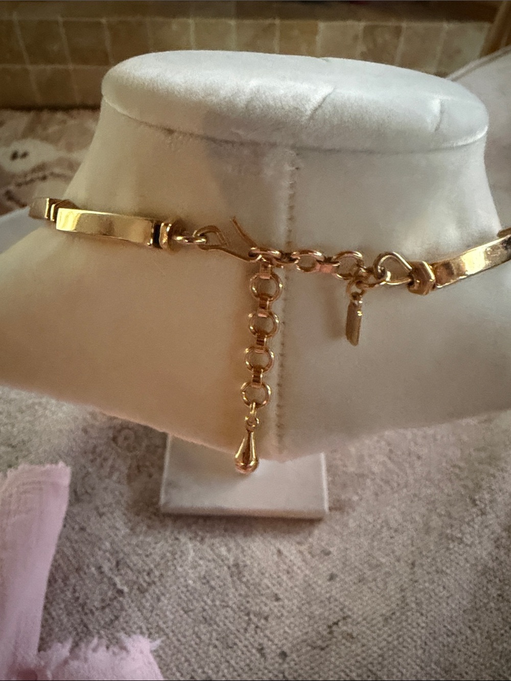 Vintage monet Gold Statement Fringe Collar Necklace choker - Picture 2 of 8
